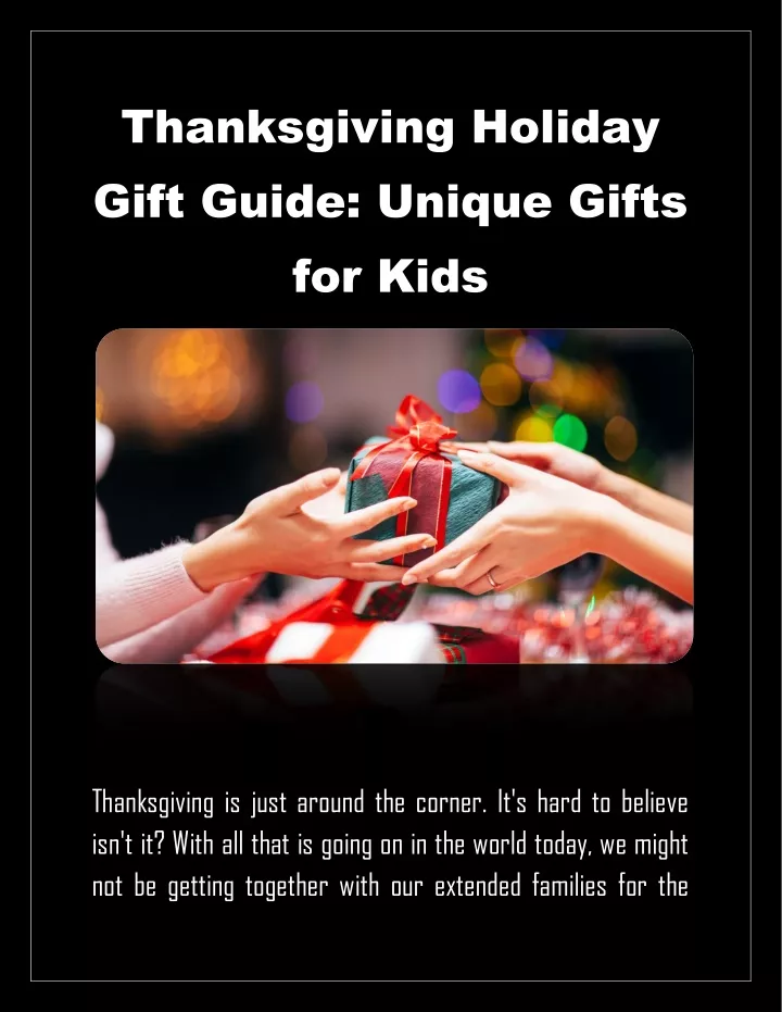 thanksgiving holiday gift guide unique gifts