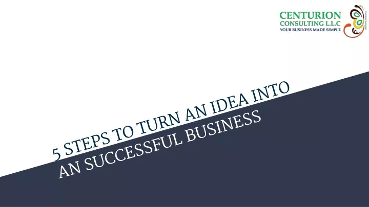5 steps to turn an idea into an successful business