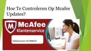 Hoe Te Controleren Op Mcafee Updates?