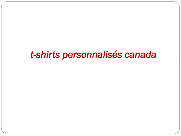 t shirts personnalis s canada