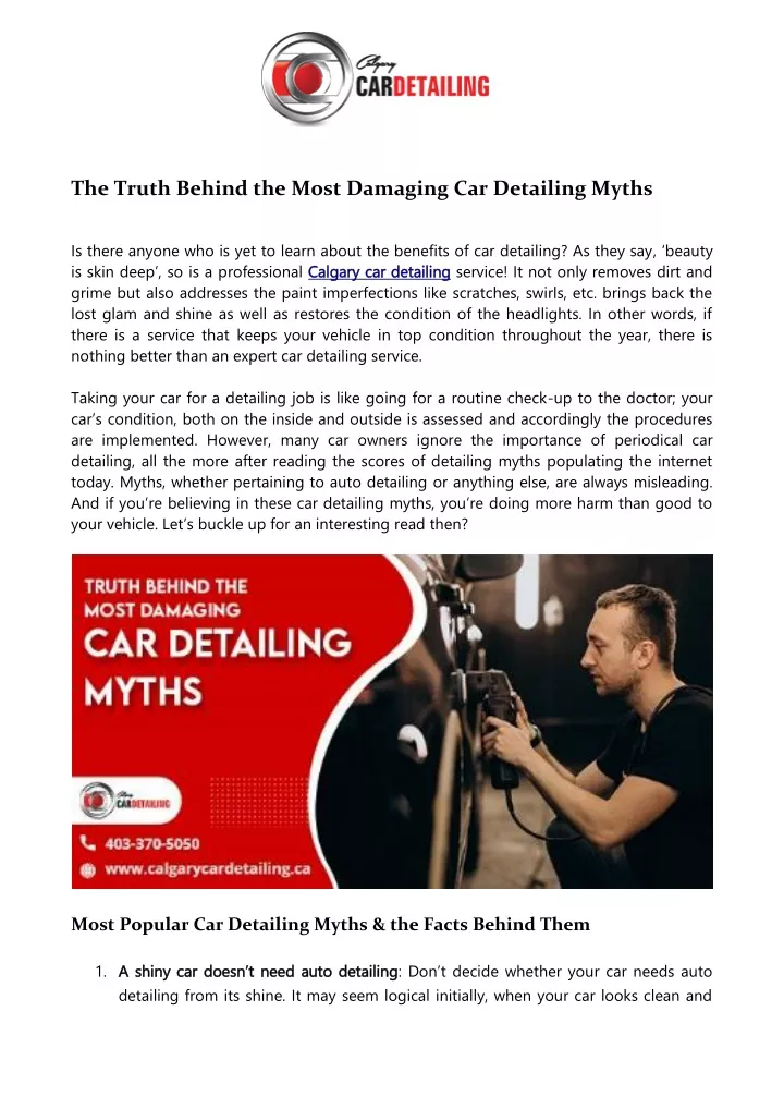 the truth behind the most damaging car detailing