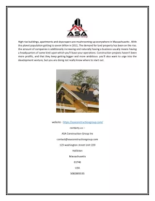 General Contractors In Massachusetts | Asaconstructiongroup.com