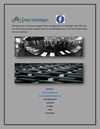 Integral Foam Manufacturers In Michigan | Intextech.com
