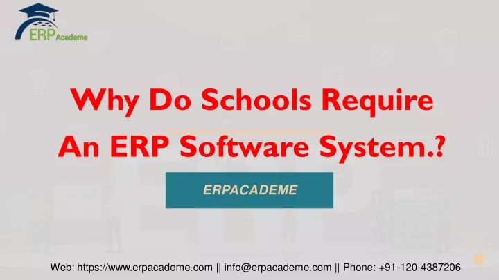 why do schools require an erp software system