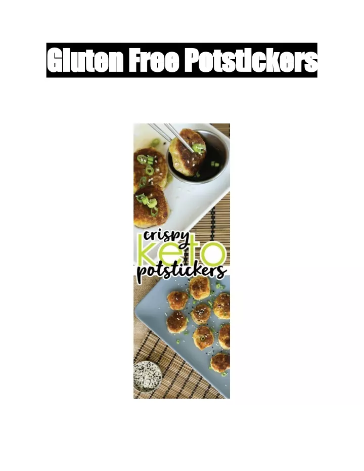 gluten free potstickers