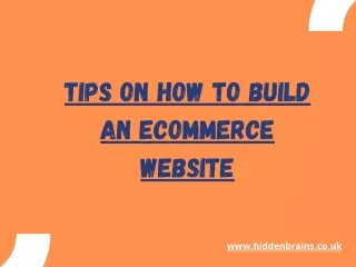 tips on how to build an ecommerce website