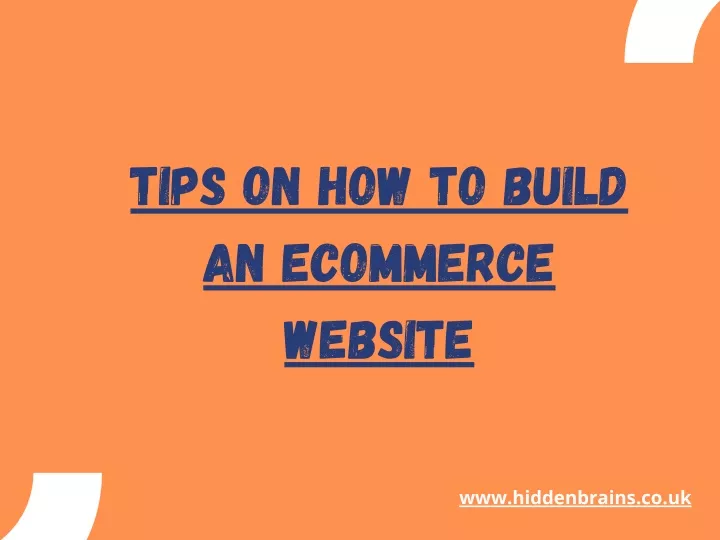 tips on how to build an ecommerce website
