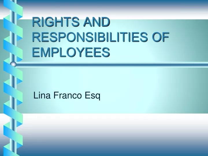 rights and responsibilities of employees