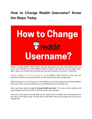 how to change reddit username know the steps today