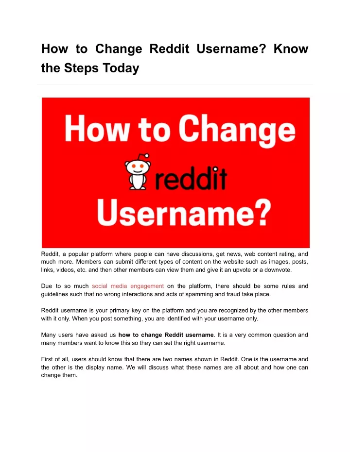 how to change reddit username know the steps today