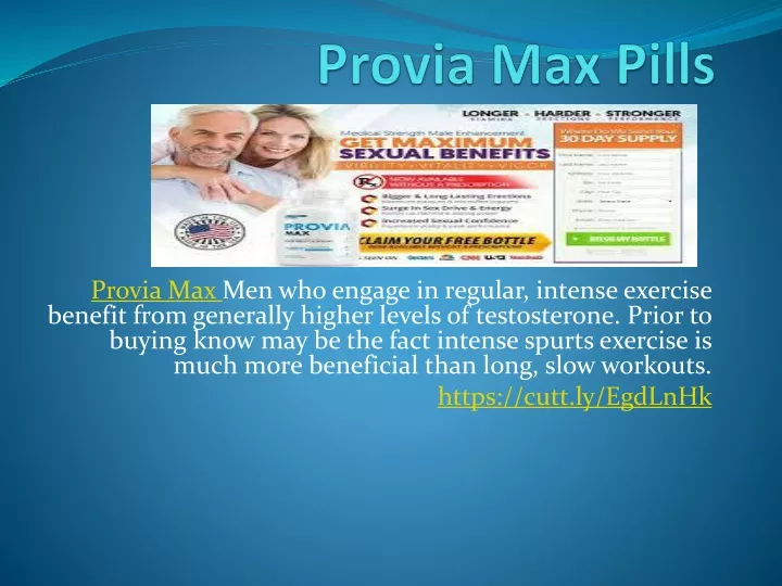 provia max men who engage in regular intense