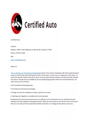 Certified Auto