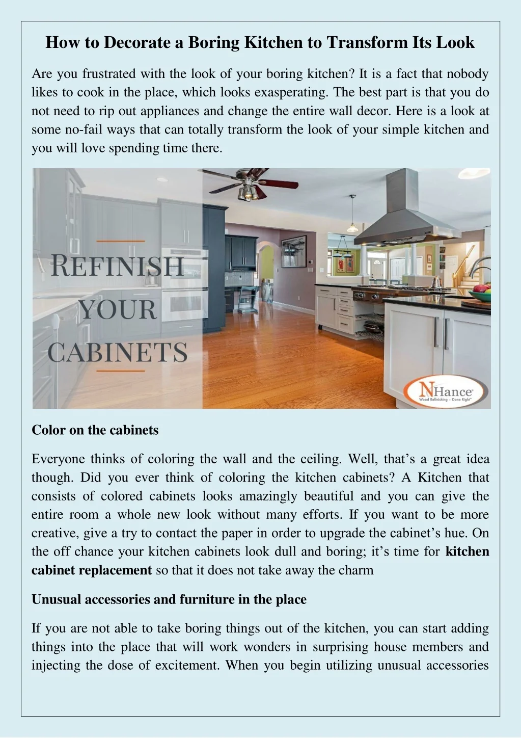 PPT - How to Decorate a Boring Kitchen to Transform Its Look PowerPoint ...