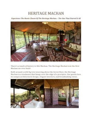 heritage machan