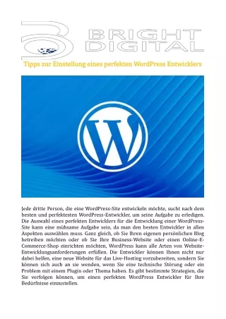 tipps zur einstellung eines perfekten wordpress