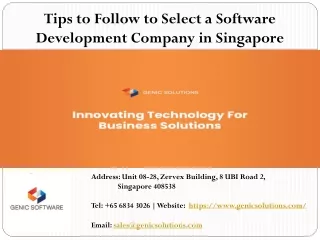 tips to follow to select a software development