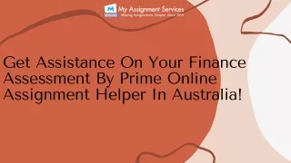 get assistance on your finance assessment