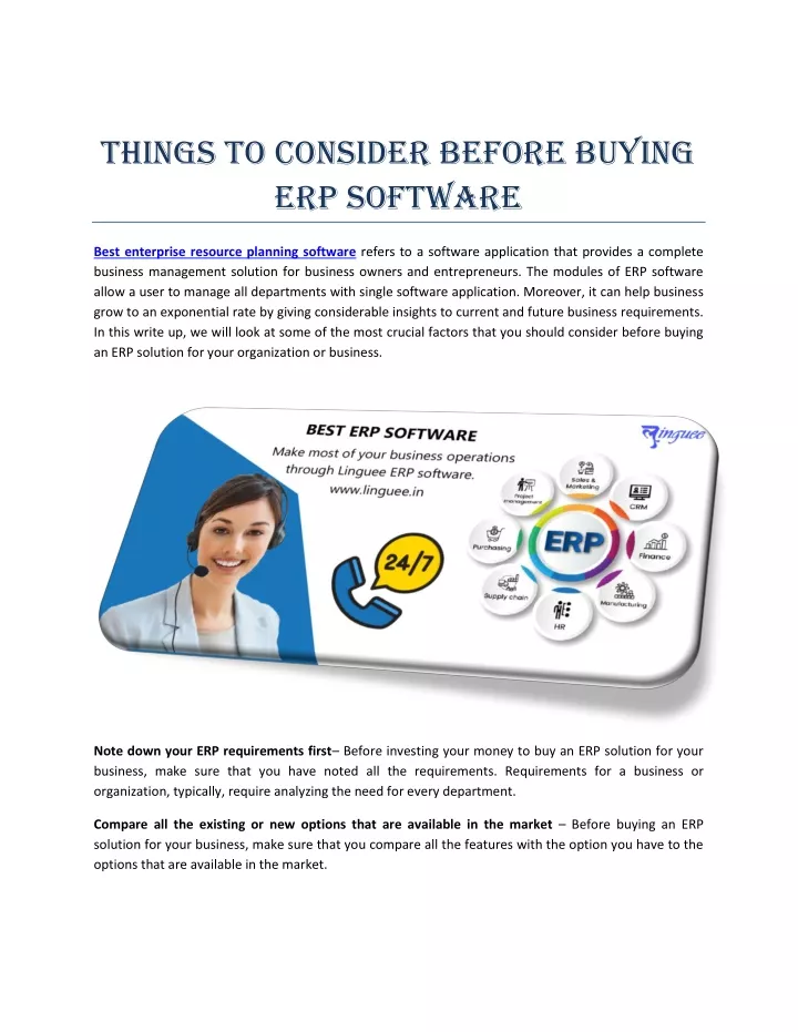 things to consider before buying erp software