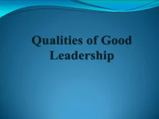 Sean Tarpenning - Excited to know the qualities of good leadership?