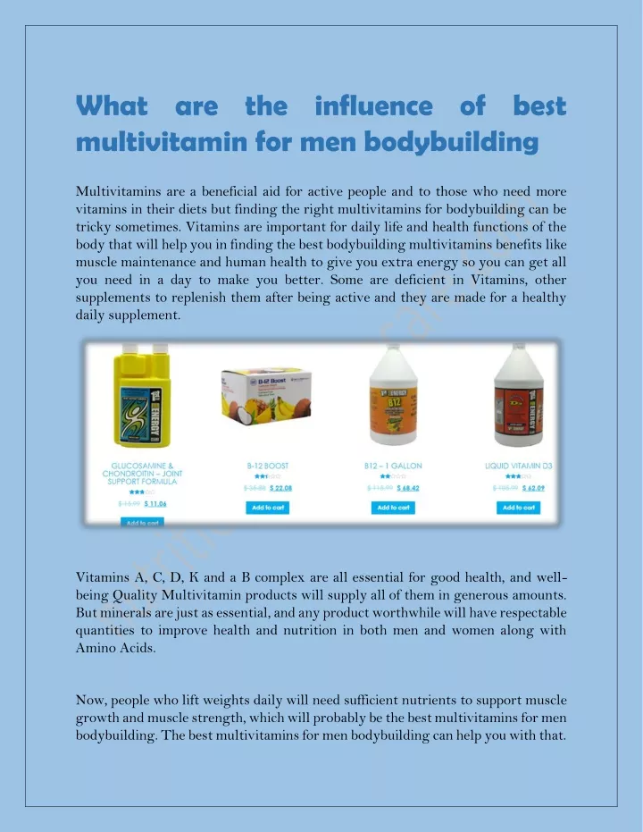 what are the influence of best multivitamin