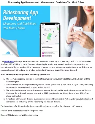 ridesharing app development measures