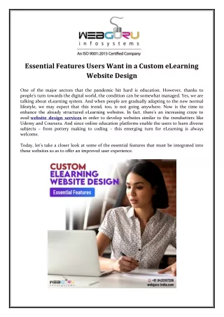 essential features users want in a custom