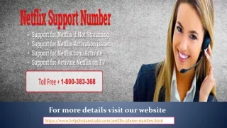 Netflix Support Number Australia- For Error Issues