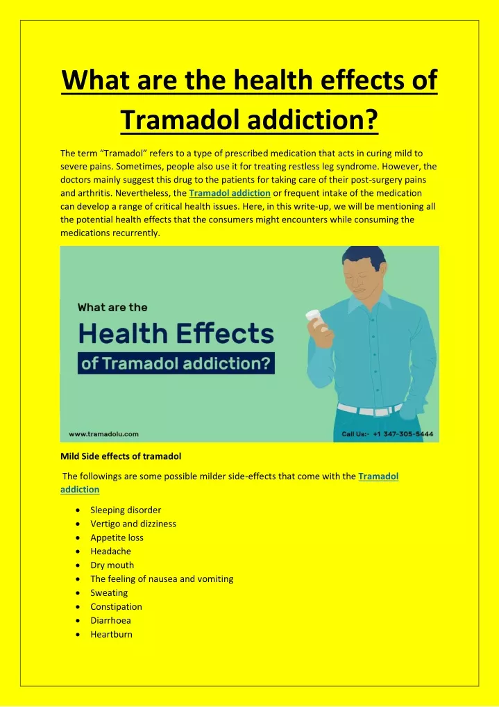 what are the health effects of tramadol addiction