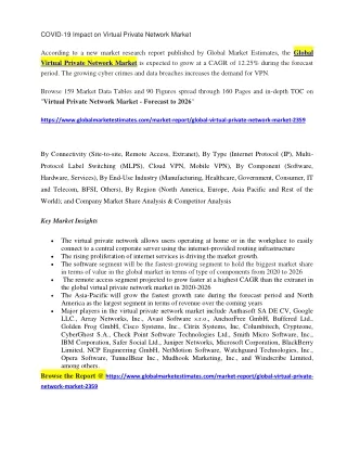 covid 19 impact on virtual private network market