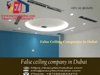 Highly Recommended Gypsum False Ceiling Contractors in Dubai