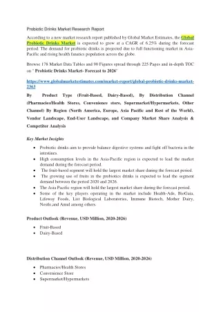 probiotic drinks market research report