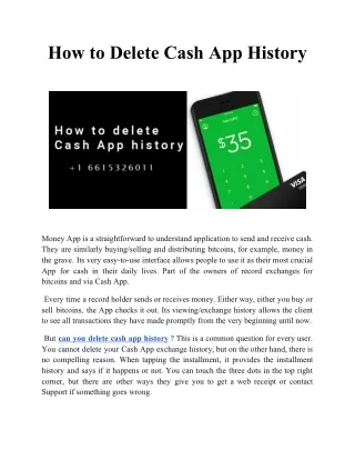 How to delete Cash App history?