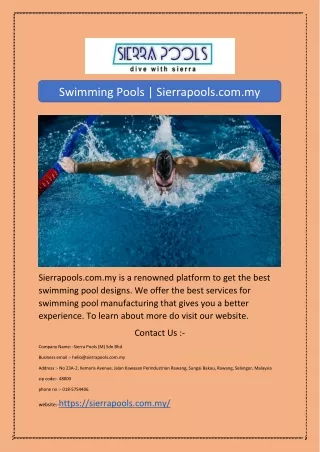 swimming pools sierrapools com my