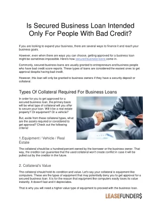 Bad Credits Can Still Get Approval For Loans
