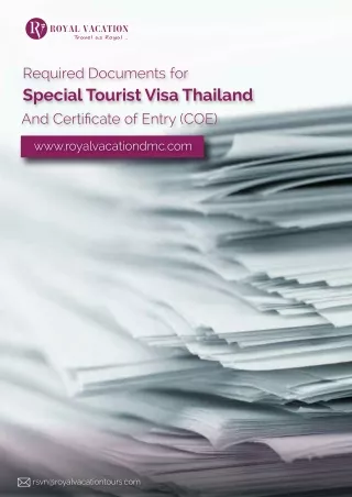 Required Documents for Special Tourist Visa Thailand