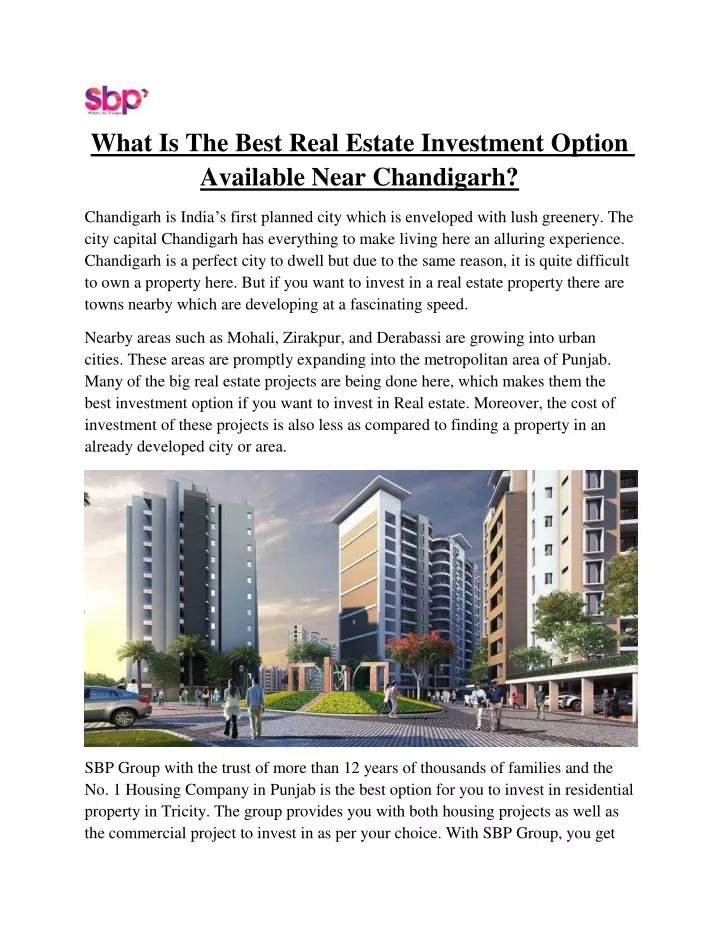 what is the best real estate investment option