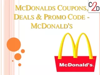 McDonalds Coupons, Deals & Promo Code - McDonald's