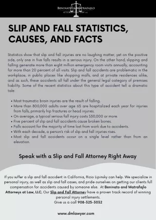 slip and fall statistics causes and facts