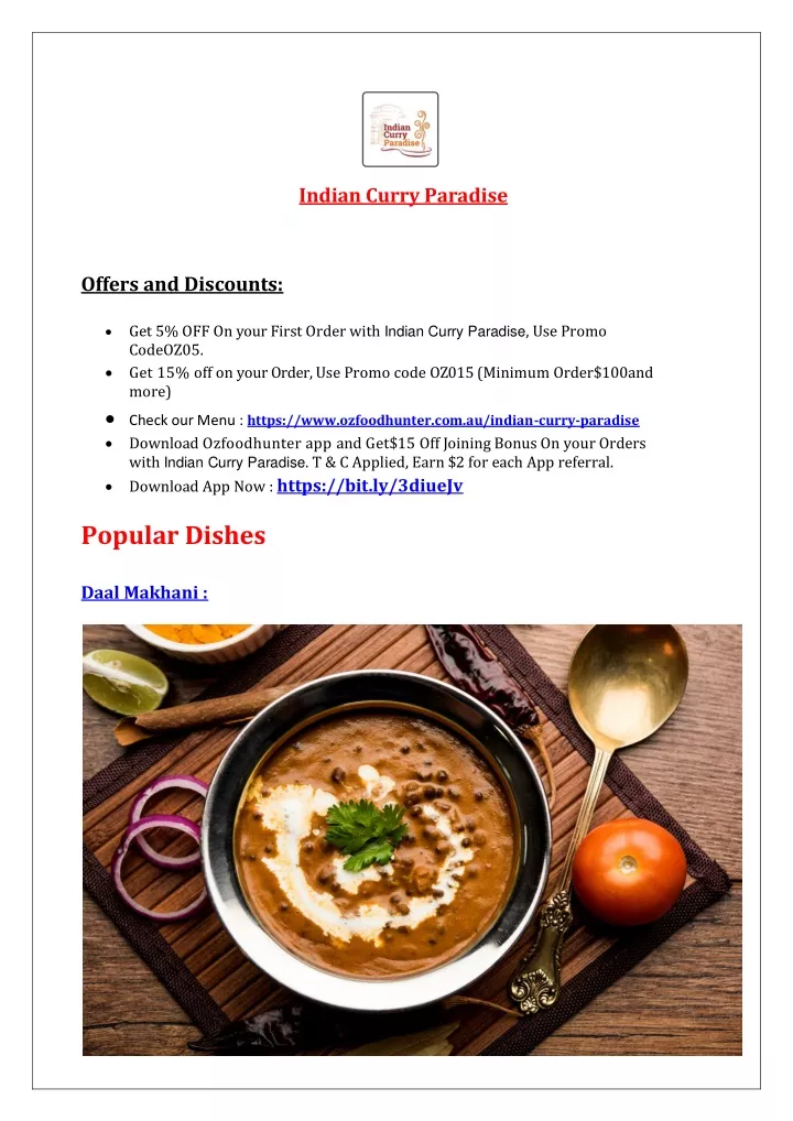 indian curry paradise