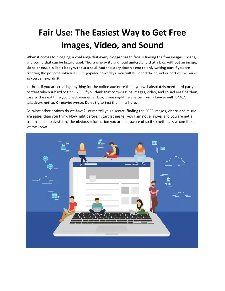 fair use the easiest way to get free images video