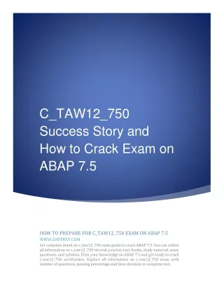 c taw12 750 success story and how to crack exam