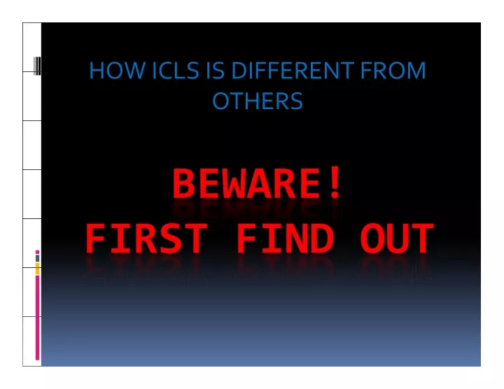 how icls is different from how icls is different