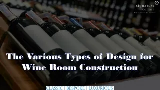 the various types of design for wine room