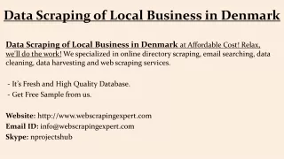 data scraping of local business in denmark