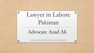 Professional Lawyer in Lahore - Resolve Your Legal Issue By Best Lawyer in Lahore