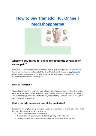 how to buy tramadol hcl online medsshoppharma