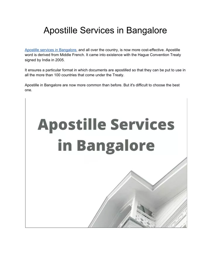 apostille services in bangalore