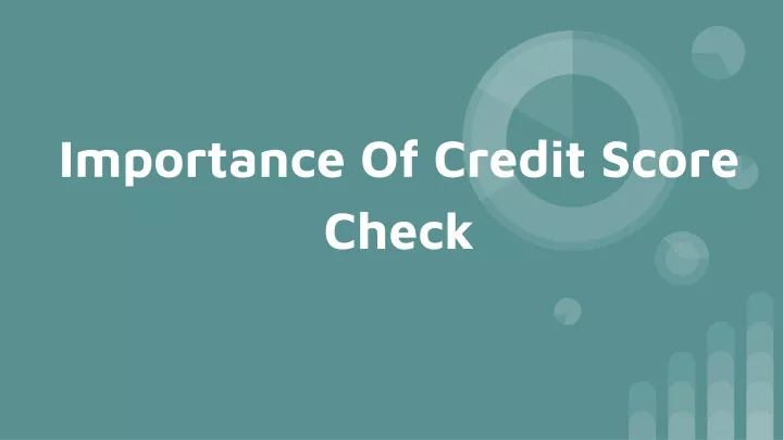 importance of credit score check