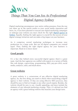 Digital Agnency Sydney