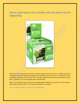 here is a quick way to solve a problem with best